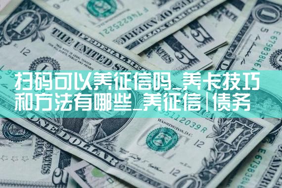 扫码可以养征信吗|养征信|债务重组