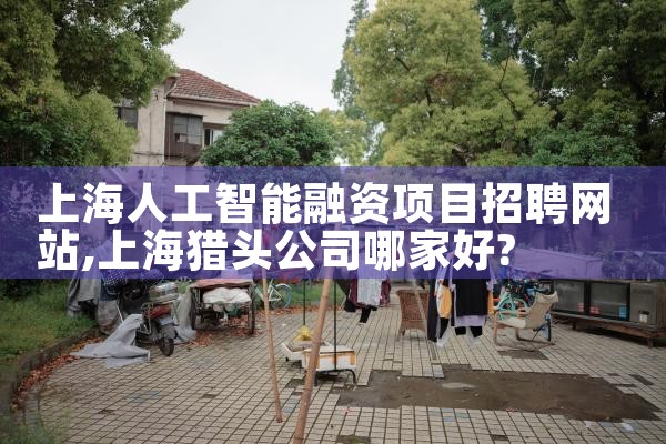 是在上海做项目投资融资的