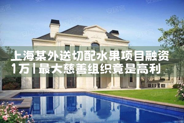 上海某外送切配水果项目融资1万