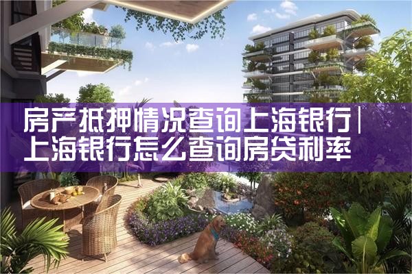 房产抵押情况查询上海银行