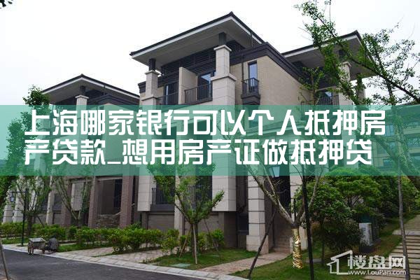上海哪家银行可以个人抵押房产贷款