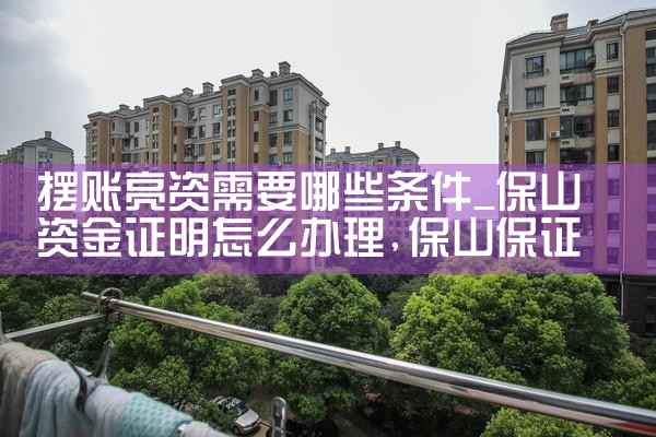 德宏摆账亮资怎么快速办理