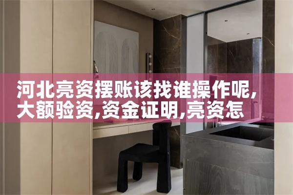 河北亮资摆账该找谁操作呢