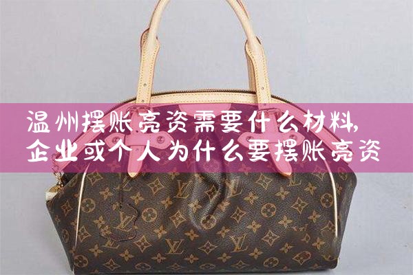 温州摆账亮资需要什么材料