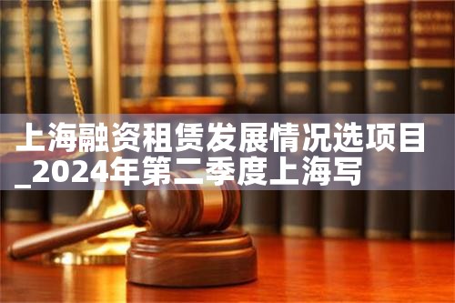 上海融资租赁发展情况选项目